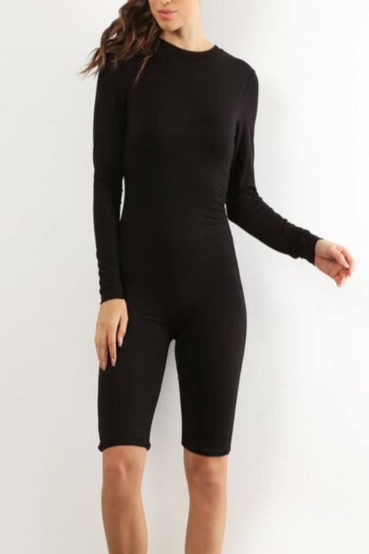 Long Sleeve Biker Jumpsuit-12 Colors