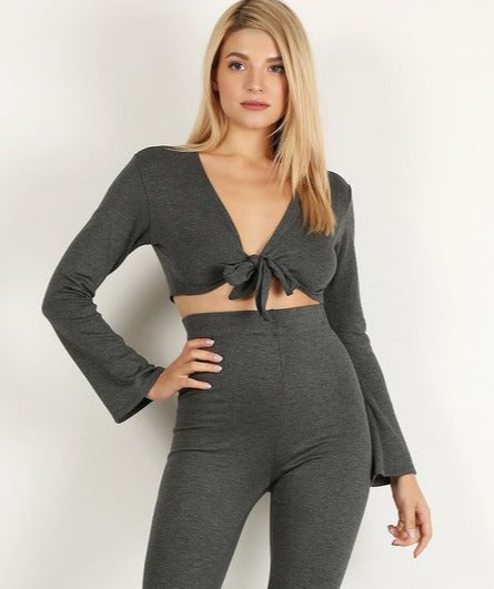 Flare Sleeve Top- Cotton Lycra