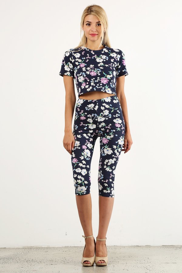 Floral Cropped Tee