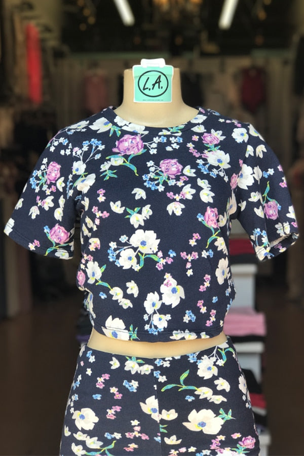 Floral Cropped Tee