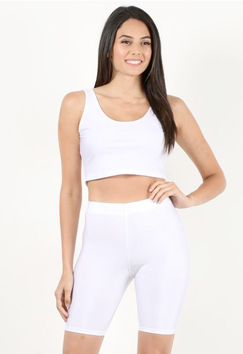 Shiny Crop Tank-Tricot