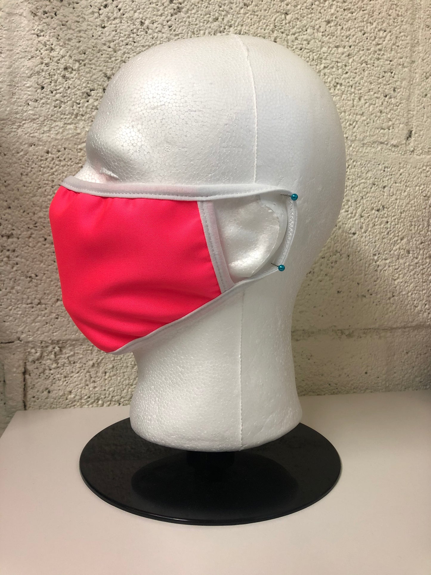 Shiny Neon Pink Face Mask