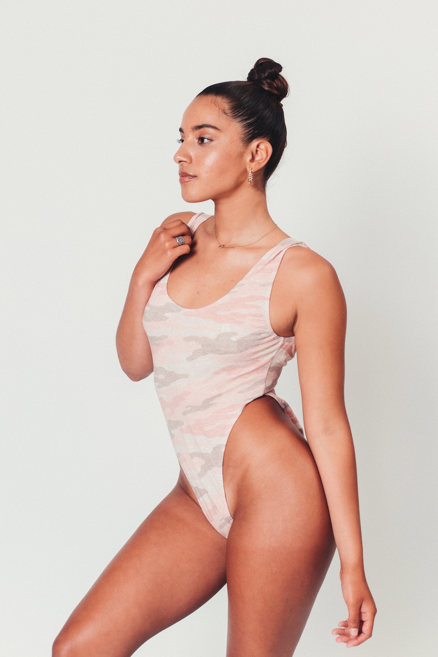 Pink Camo High-Cut Bodysuit (6pc)