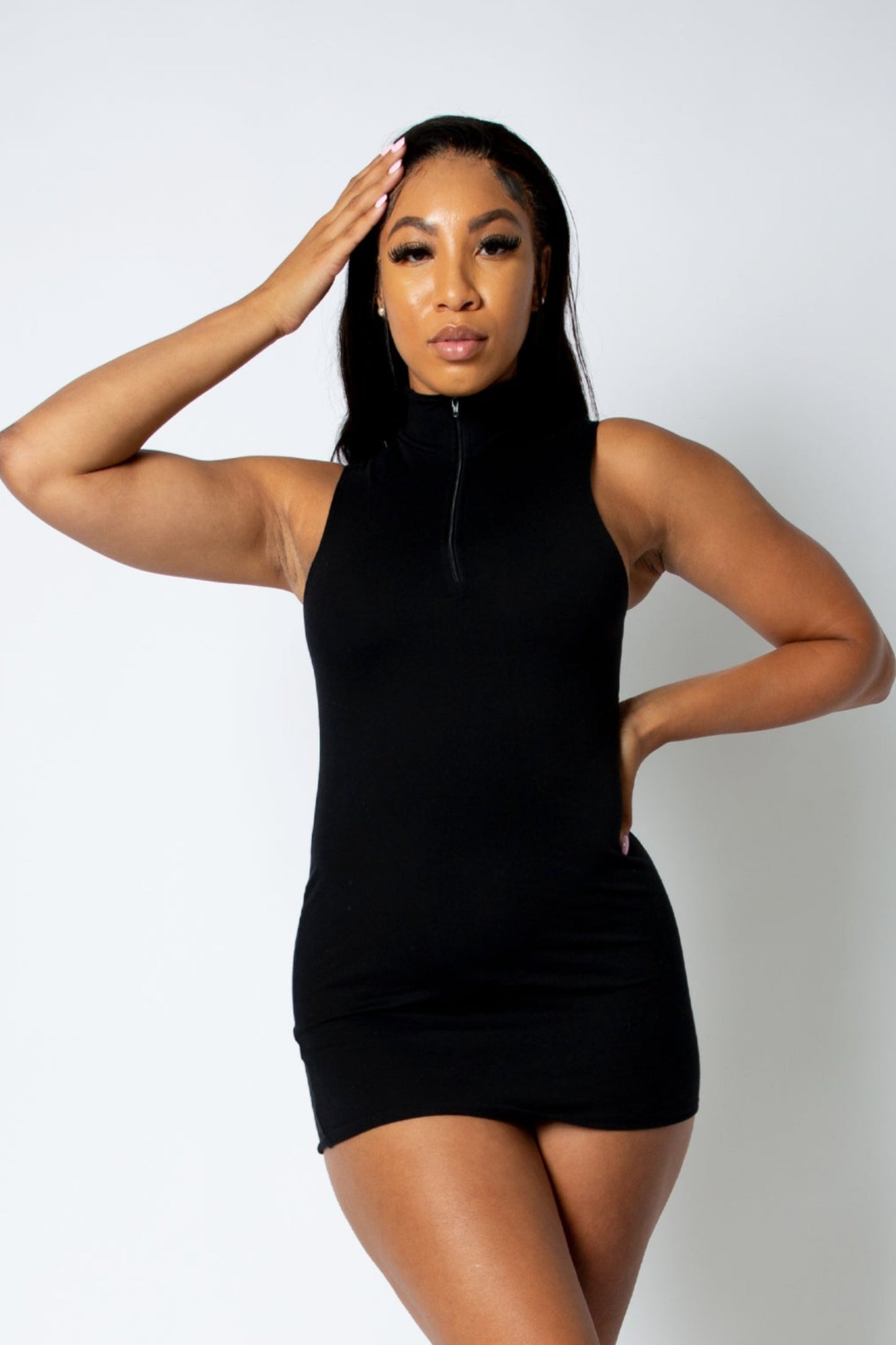 Zip Up Sporty Dress(Bulk)