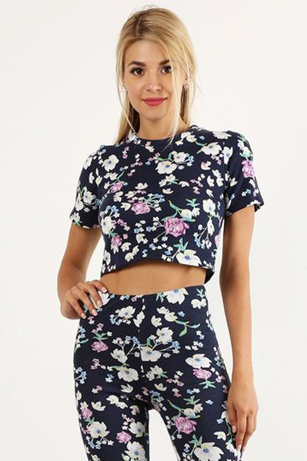 Floral Cropped Tee