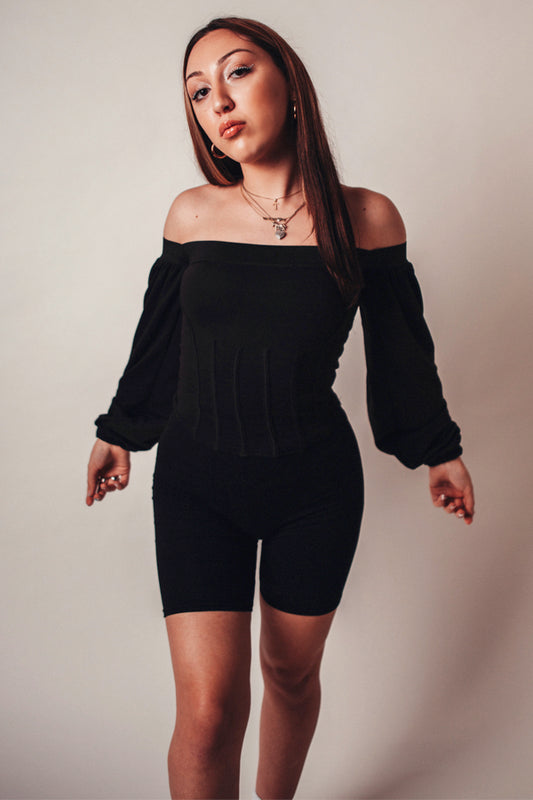 Off The Shoulder Terry Long Sleeve